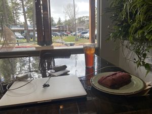 Vegan Bean Sandwich and ice tea   at Cuppa Tahoe in South Lake Tahoe
