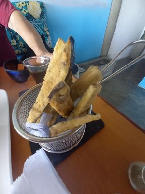 eggplant at Caffe Lunatico in Cartagena