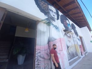 downstairs at Caffe Lunatico in Cartagena