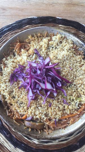 Fideua Vegetariana - I ordered it vegan, very delicious!  at Caffe Lunatico in Cartagena