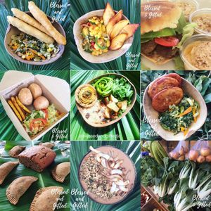 Selection of our Vegan Menu which changes regularly.  at Blessed And Gifted in Tower Isle