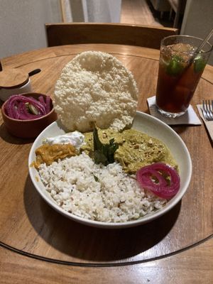 Jackfruit curry and house pickles  at Good Mantra in Canggu