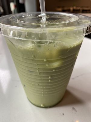 Iced matcha latte at Copper Branch in Nashville