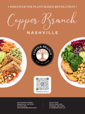 Enjoy a healthy and delicious bowl  at Copper Branch in Nashville