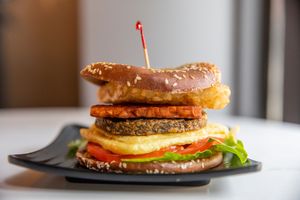 ultimate bagel sandwich at Copper Branch in Nashville