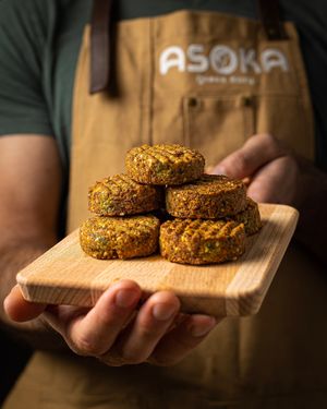 Falafel at Asoka Plant-Based Market in Parede