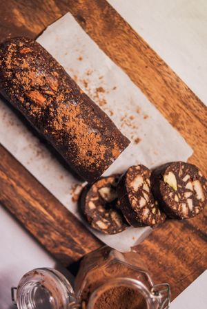 Chocolate Salame at Asoka Plant-Based Market in Parede