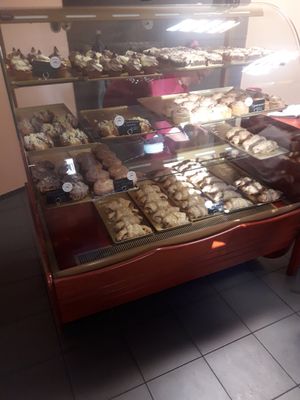 Croissants and buns at Puchate Vegan Bakery in Katowice