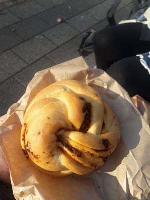 Sun dried tomato swirl at Puchate Vegan Bakery in Katowice