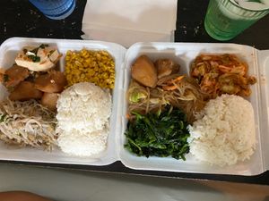 This was the two different varieties that we got.  at Tasty Korean BBQ in Kaneohe