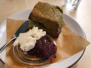 Vegan scone and handmade vegan butter! at Little Aus - 리틀오스 in Busan