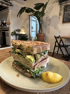 Mushroom sandwich  #Veganuary at Little Aus - 리틀오스 in Busan