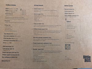 Menu 2 May 2024 at Little Aus - 리틀오스 in Busan
