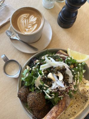 Nourish ball and latte  at Little Aus - 리틀오스 in Busan