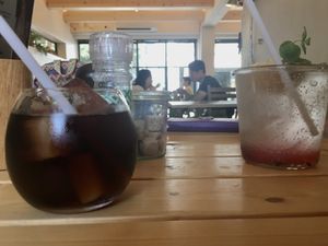 Cold brew and a giant lemonade   at Little Aus - 리틀오스 in Busan