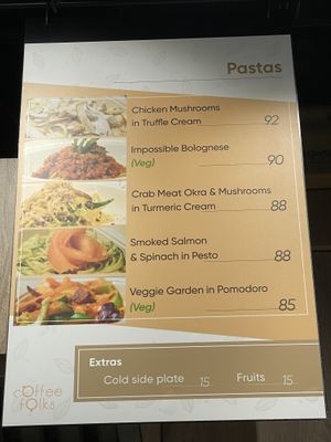 Pasta menu   at Coffee Folks 咖啡人 in Kowloon