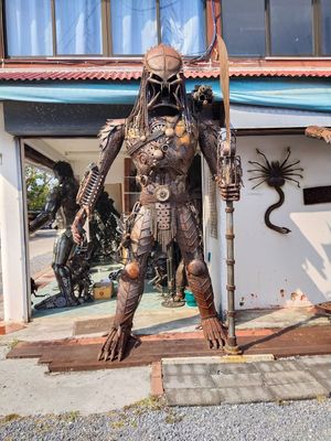 The restaurant is down the Rd on the right side at Tamachat Vegan Food - ธรรมชาติ in Koh Samui