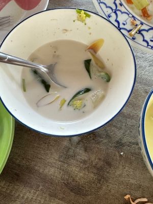Tom kah soup at Tamachat Vegan Food - ธรรมชาติ in Koh Samui