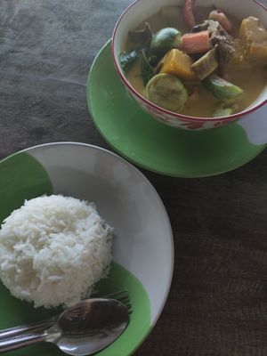Duck curry vegan at Tamachat Vegan Food - ธรรมชาติ in Koh Samui