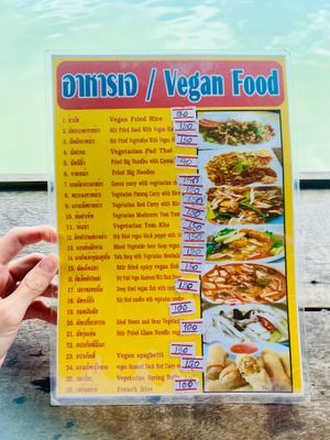 The menu at Tamachat Vegan Food - ธรรมชาติ in Koh Samui