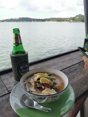 Tom yam mushrooms at Tamachat Vegan Food - ธรรมชาติ in Koh Samui