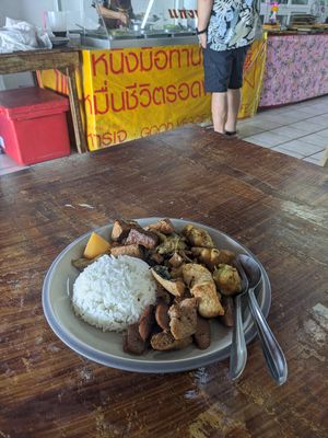 Spicy sausage was really good at Tamachat Vegan Food - ธรรมชาติ in Koh Samui