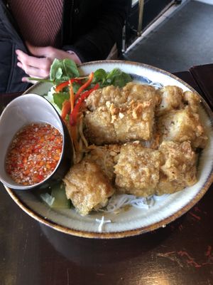 Taro fritters  at Veggie Vu  in Cologne