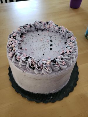 Marble cake with buttercream frosting at GG's Vegan Bakery in Bozrah