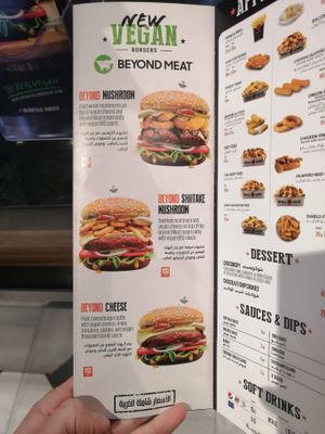 3 options  at Buffalo Burger in Hurghada