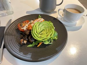 Picnic Cafe’s savoury Vegan Breakfast. A bit heavy on the avocado and light on everything else. at Picnic Cafe in Hobart