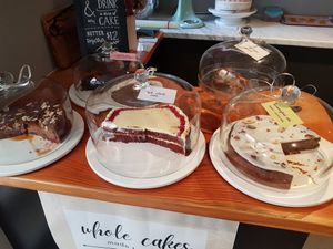 Most of the cakes were vegan at Picnic Cafe in Hobart