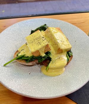 Tofu florentine at Picnic Cafe in Hobart