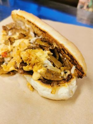 vegan cheesesteak at Ramai's Foodtruck in Castricum