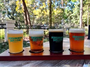 Can't decide? Ask for a flight and choose any 4 Persimmon Hollow beers! at Persimmon Hollow Brewing Co in Orlando