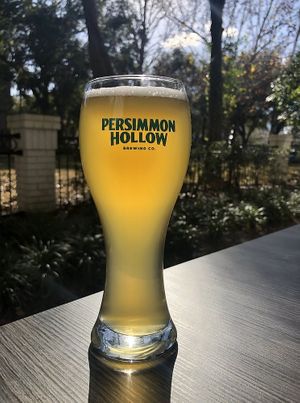 Our Blood Orange Wheat! at Persimmon Hollow Brewing Co in Orlando