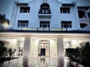 Rainy days call for a beer at the Hollow. at Persimmon Hollow Brewing Co in Orlando