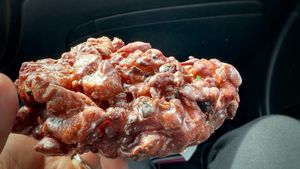 Blueberry fritter  at Pinkbox Doughnuts in Las Vegas