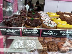 3 vegan donuts  at Pinkbox Doughnuts in Las Vegas