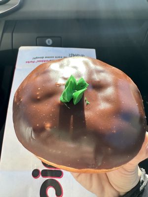 Vegan chocolate shell  at Pinkbox Doughnuts in Las Vegas