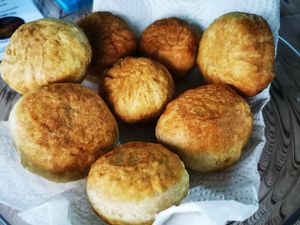 Fried dumplings at Jammin Comunidad Vegana in Puerto Viejo De Talamanca