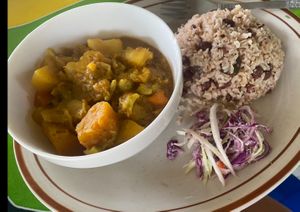 Jamaican curry at Jammin Comunidad Vegana in Puerto Viejo De Talamanca