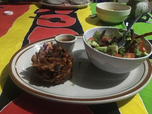 Jackfruit-based dish  at Jammin Comunidad Vegana in Puerto Viejo De Talamanca