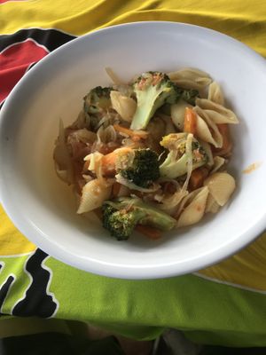 Rasta Pasta.  It was fine.  I wouldn’t order again, but would probably order it for a kid I was traveling with if I was traveling with a kid.  at Jammin Comunidad Vegana in Puerto Viejo De Talamanca
