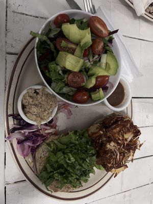 Jackfruit jerk burger   at Jammin Comunidad Vegana in Puerto Viejo De Talamanca