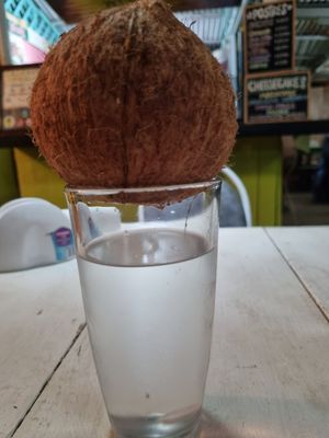 Drink, freshly made at Jammin Comunidad Vegana in Puerto Viejo De Talamanca