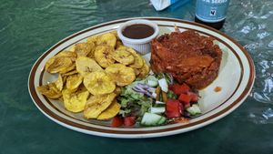 Jerk Jackfruit at Jammin Comunidad Vegana in Puerto Viejo De Talamanca