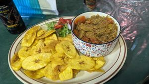 Jackfruit Curry. The spiciest item on the menu at Jammin Comunidad Vegana in Puerto Viejo De Talamanca
