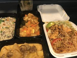 Some takeout because we lift heavy  at Veggie Village in Scottsdale