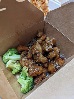 Sesame chicken at Veggie Village in Scottsdale