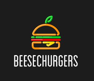 The logo stands for the fast food we are used to, with a small twist.. it's all plant based! at Beesechurgers in The Hague